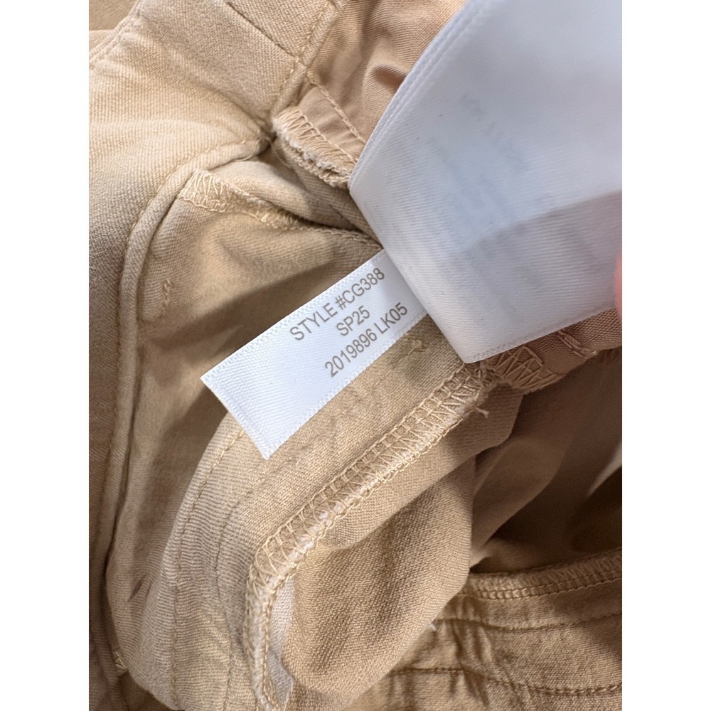 J.Crew Womens Khaki Tan Wide Leg Crop Pants Stretch Cotton CG388 Size 4 - Picture 5 of 5